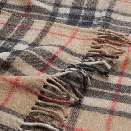 Highland Wool Blend Tartan Knee Thomson Camel